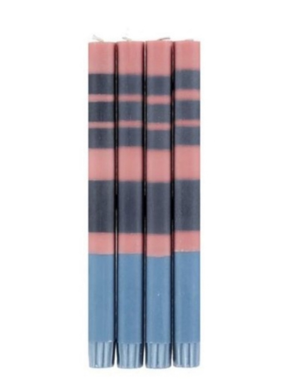 NWT Anthropologie Striped Non-Drip Wax Candlesticks (4)